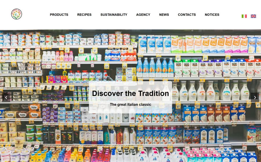Curtiriso food and rice company website homepage
